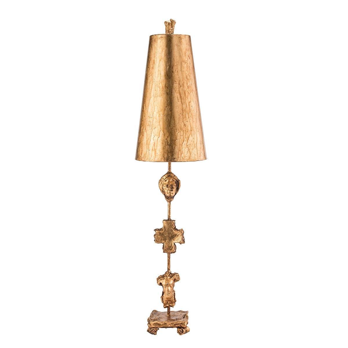 Flambeau Fragment 1 Light Table Lamp in Gold - Modern Desk Lamp for Living Room, Bedroom, or Office Decor