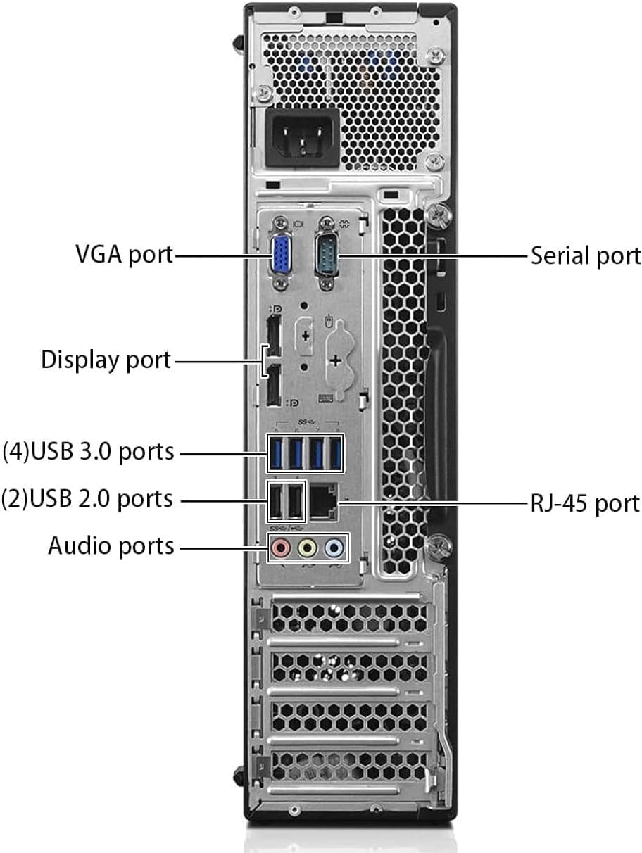 Lenovo ThinkCentre M800 SFF Desktop Computer with Intel Core i7-6700 3.4GHz, 32GB DDR4 RAM, 1TB SSD, WiFi, Bluetooth, DVD-RW, Wireless Keyboard & Mouse - Windows 10 Pro (Renewed) - Perfect for Home Office, Business Workstations & Gaming Setups