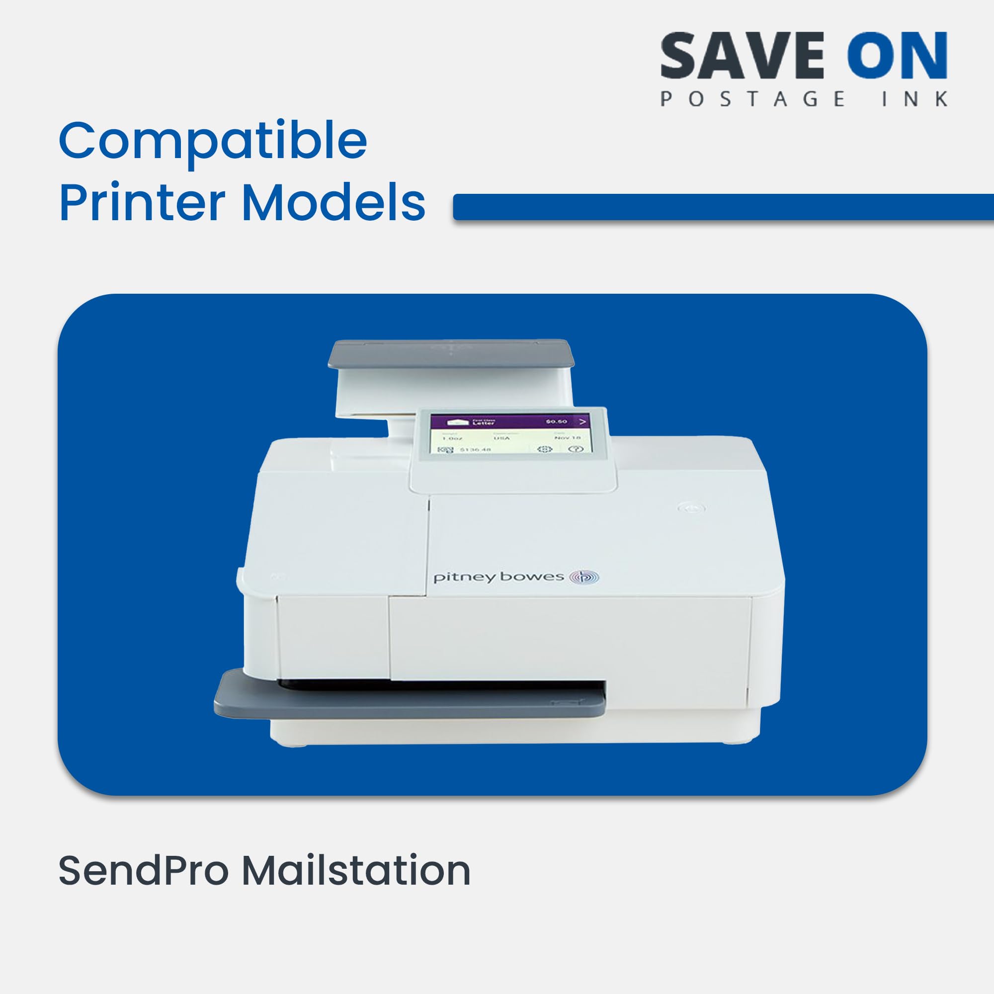 Compatible Pitney Bowes SL-870-1 Red Ink Cartridge - OEM Replacement for SendPro Mailstation CSD1 Postage Meter | High-Quality Inkjet Printer Ink | Perfect for Mailing, Shipping & Office Use