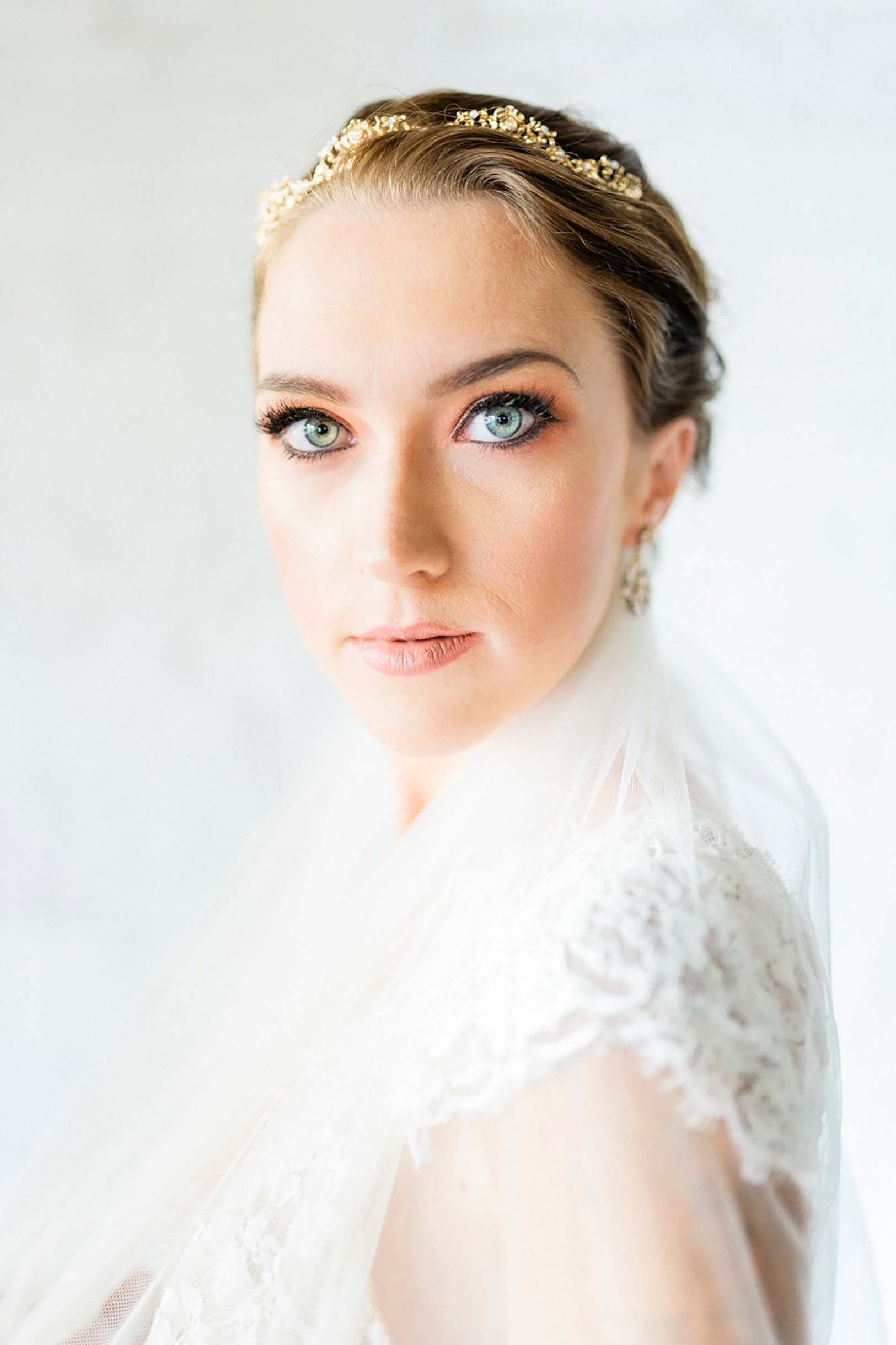 Ivory French Lace Wedding Veil - Calais Alencon Bridal Veil for Church Ceremony & Romantic Photos