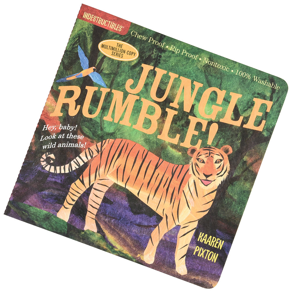 Indestructibles™ Jungle Rumble Baby Book - Tear-Resistant & Washable Early Learning Book for Infants & Toddlers - Perfect for Storytime, Travel, and Sensory Play