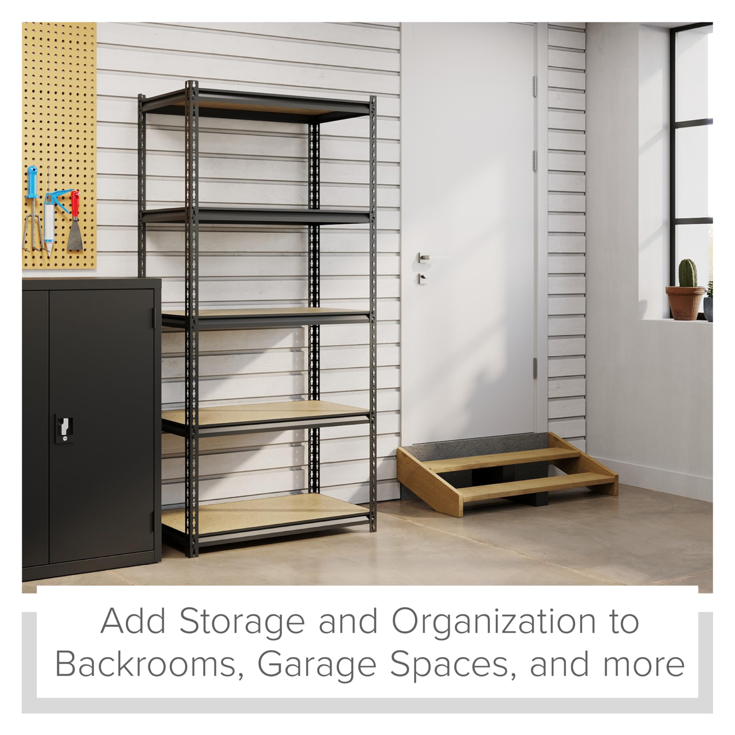 Heavy Duty Hirsh 2,300 Lb Capacity Iron Horse Shelving Unit - Industrial Strength Metal Storage Rack for Garage, Warehouse & Workshop Organization