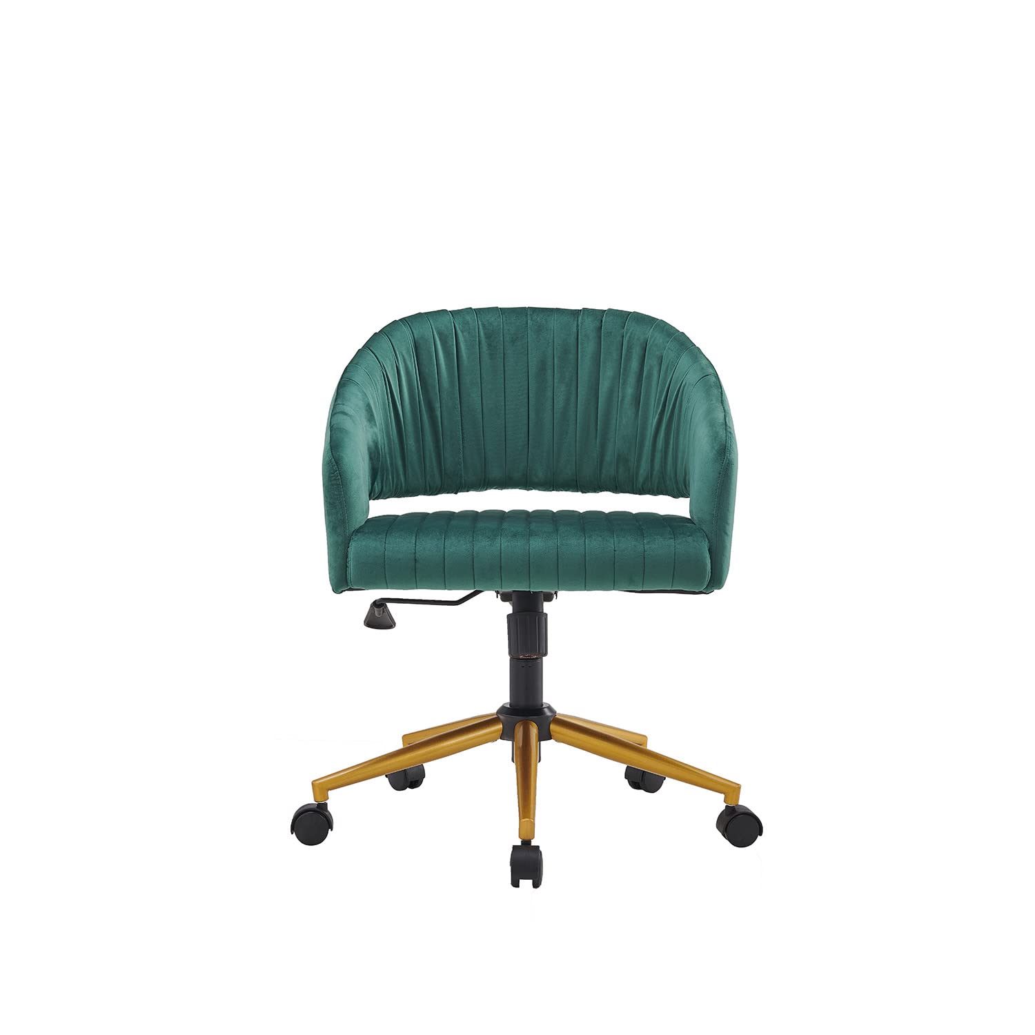 LUX Modern Vanity Chair - Pink & Green Adjustable Swivel Office Desk Chair with Mid-Back Support - Perfect for Home Office, Makeup Vanity & Study Room