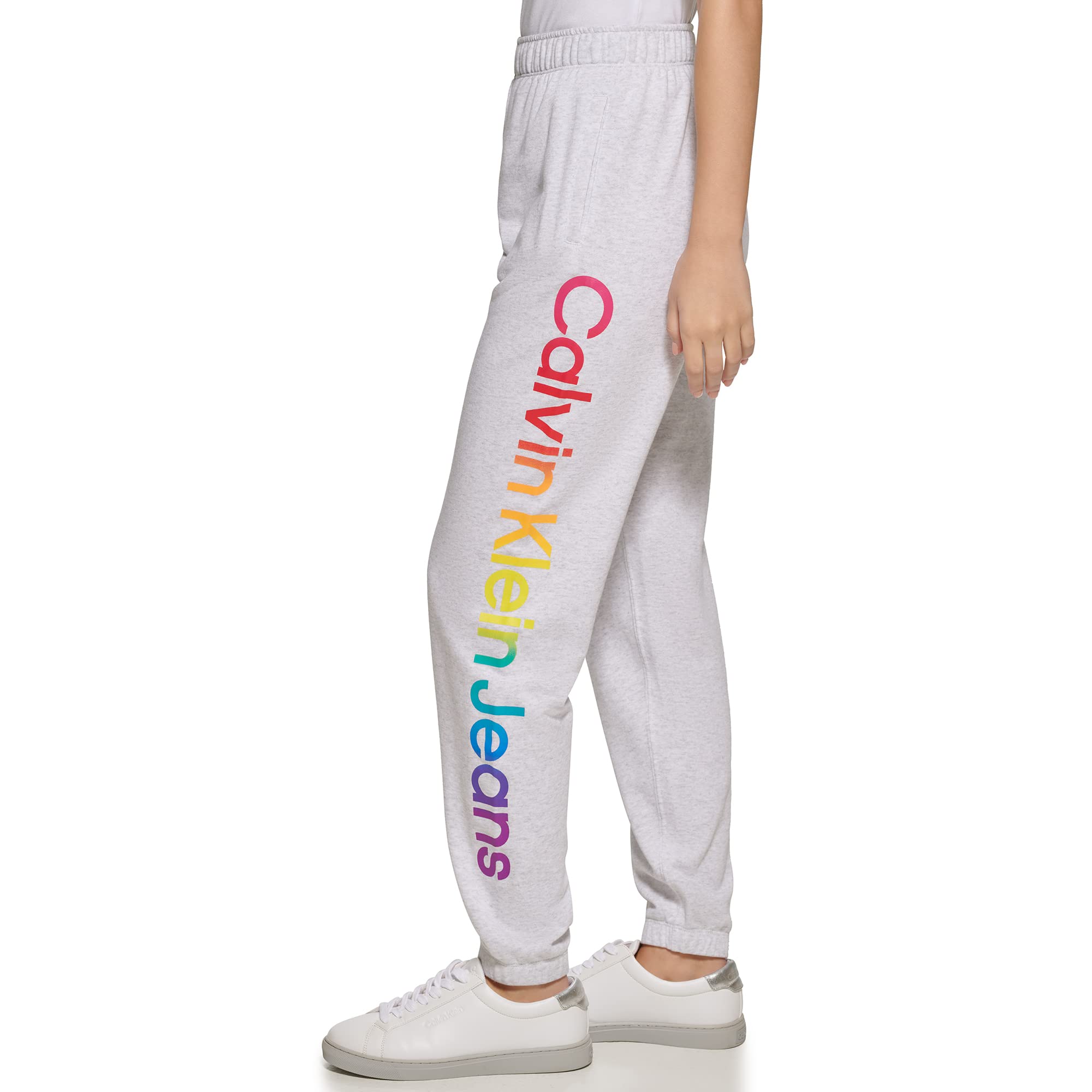 Calvin Klein Jeans Women's Pride Oversize Jogger Pants - Comfortable High Waisted Casual Sweatpants for Lounge, Workout & Everyday Wear