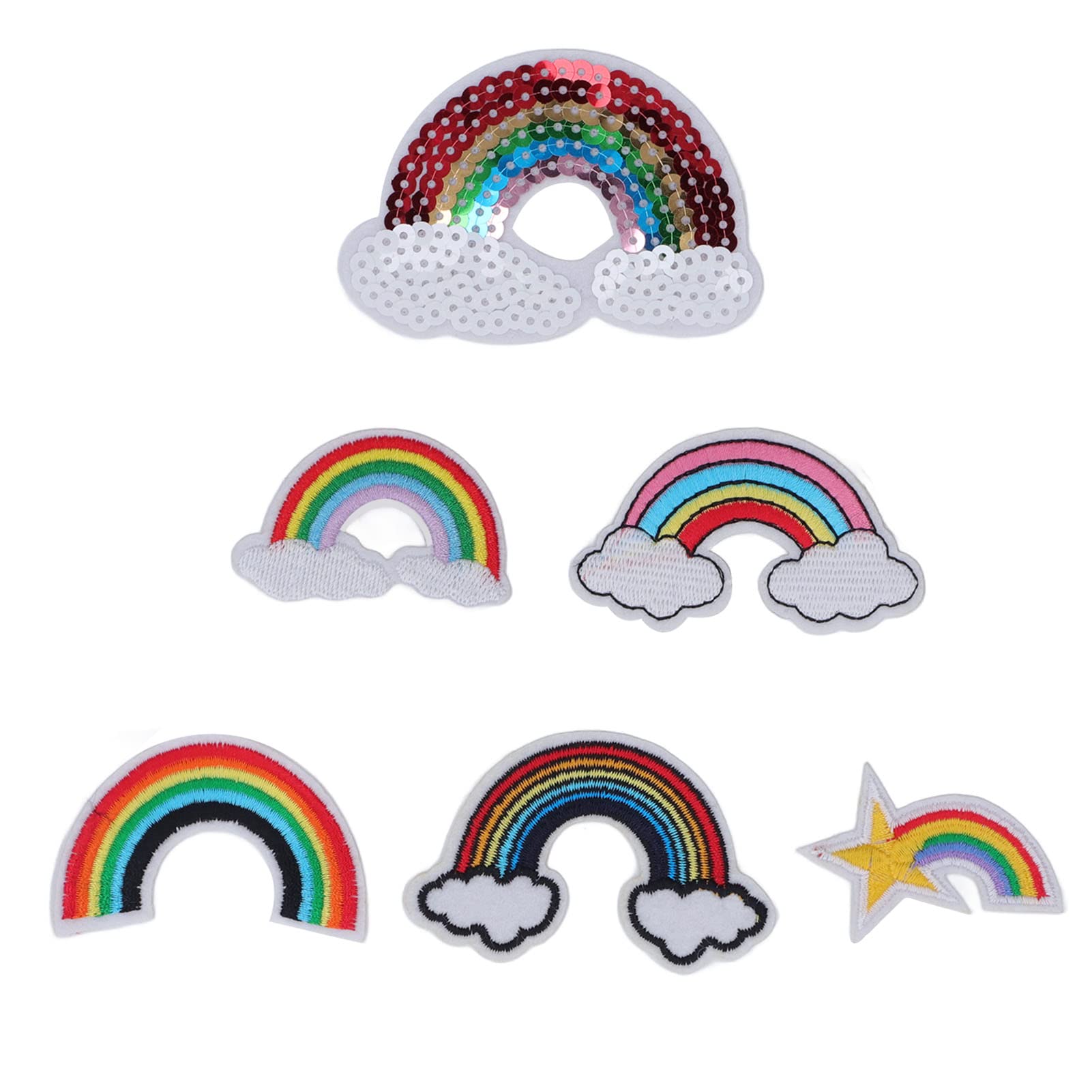 Rainbow Iron On Patches for Jeans, Hats & Clothes - DIY Embroidered Applique for Denim Jackets, Backpacks & Accessories (Fun & Durable Fashion Repair)