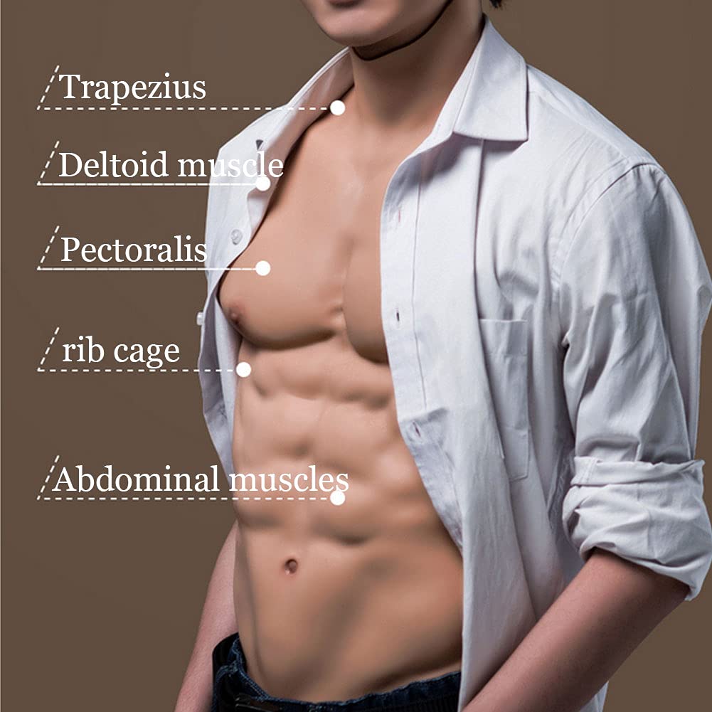 Realistic Silicone Muscle Suit for Men - Fake Chest Bodysuit for Cosplay, Halloween Costume & Bodybuilding - Perfect for Superhero Costumes, Theatrical Performances, and Cosplay Events
