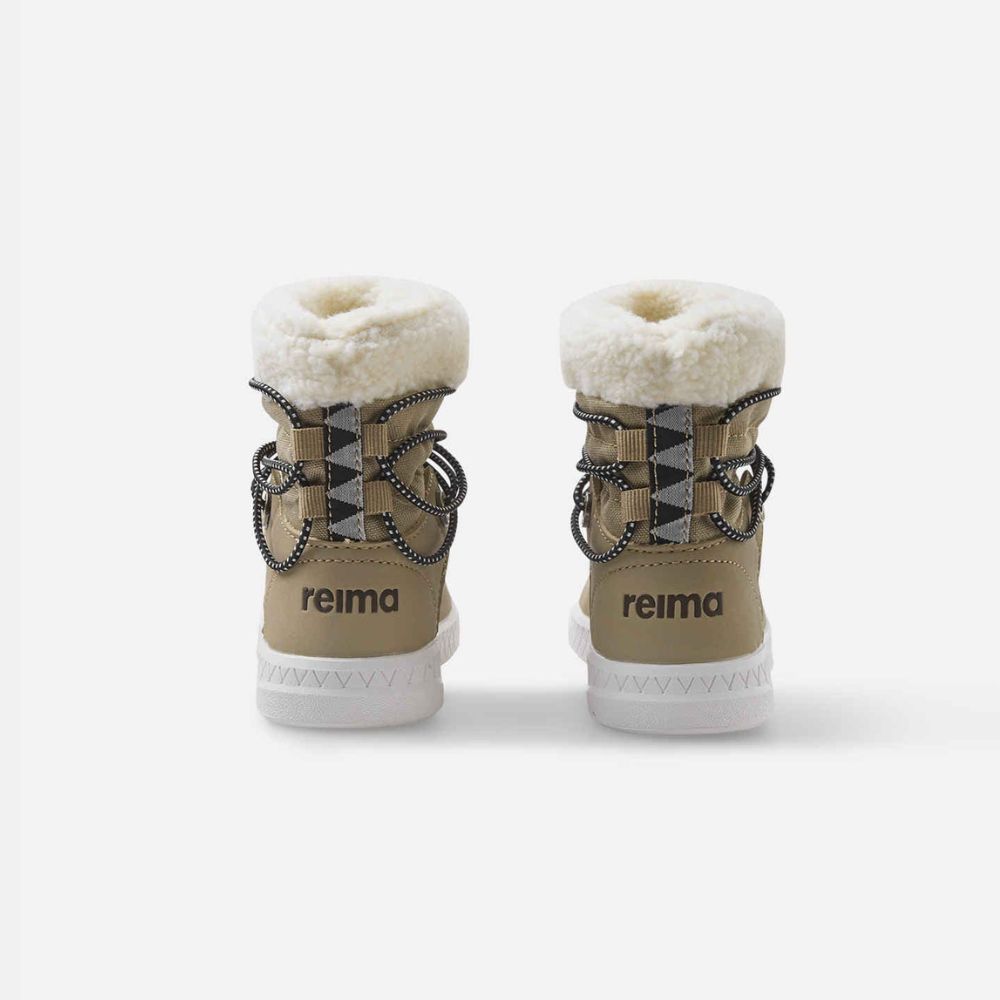 Reima Lumipallo Kids' Snow Boots - Light Brown Waterproof Winter Boots for Boys & Girls - Perfect for Snow Play, Sledding & Cold Weather Adventures
