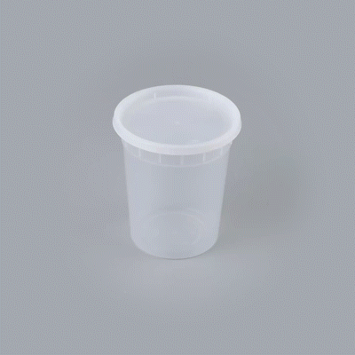32 oz Round Clear PP Microwave-Safe Soup Containers with Lids (25-Pack) – 4.5