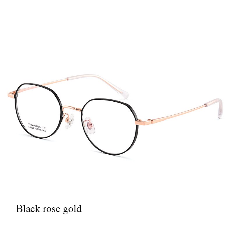 Bclear Unisex Full Rim Polygon Square Titanium Eyeglasses LB5369 - Lightweight Durable Frame for Work, Reading & Fashion | Blue Light Blocking Glasses for Computer Use & Daily Wear