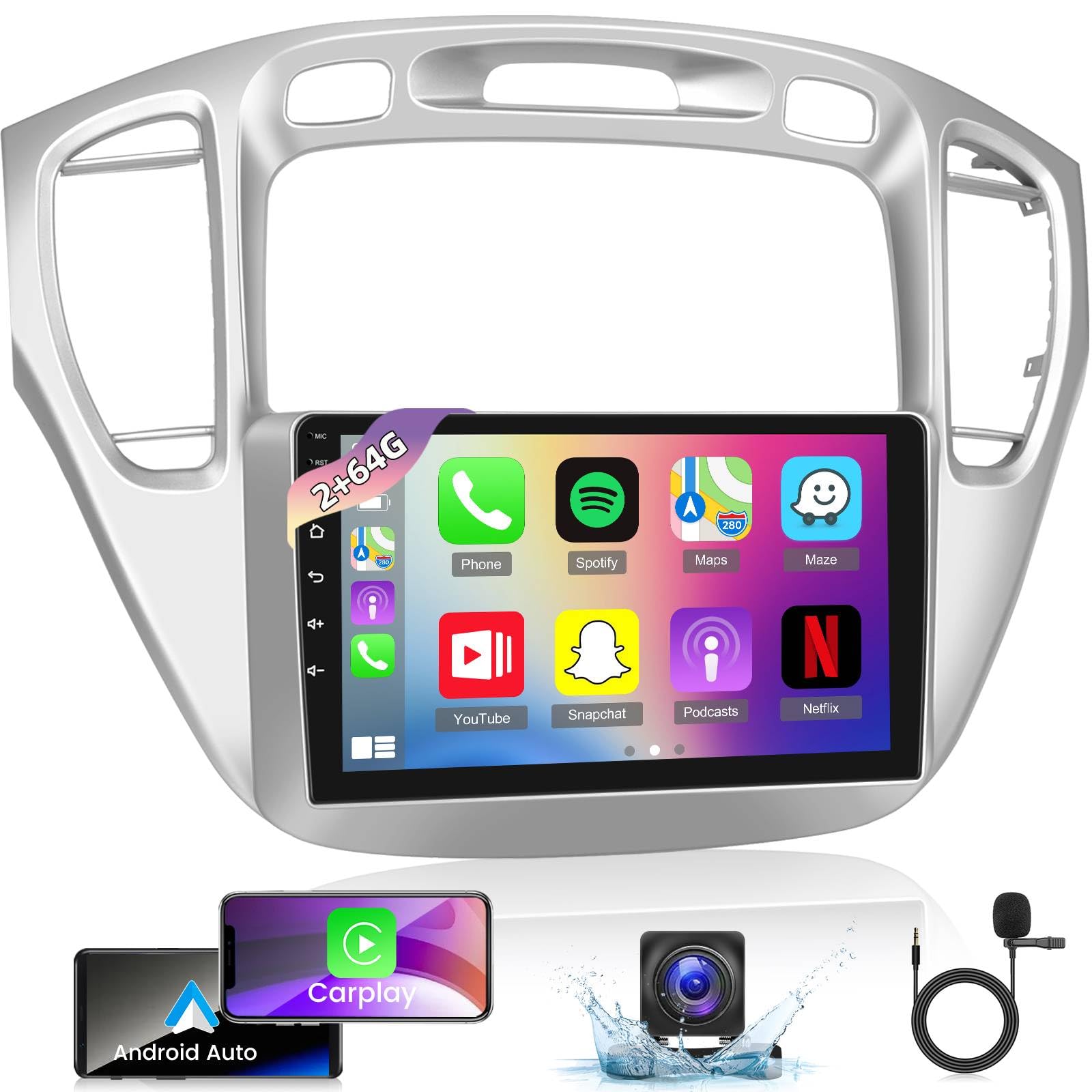 2+64GB Android 13 Car Stereo for Toyota Highlander 2000-2007 - 9
