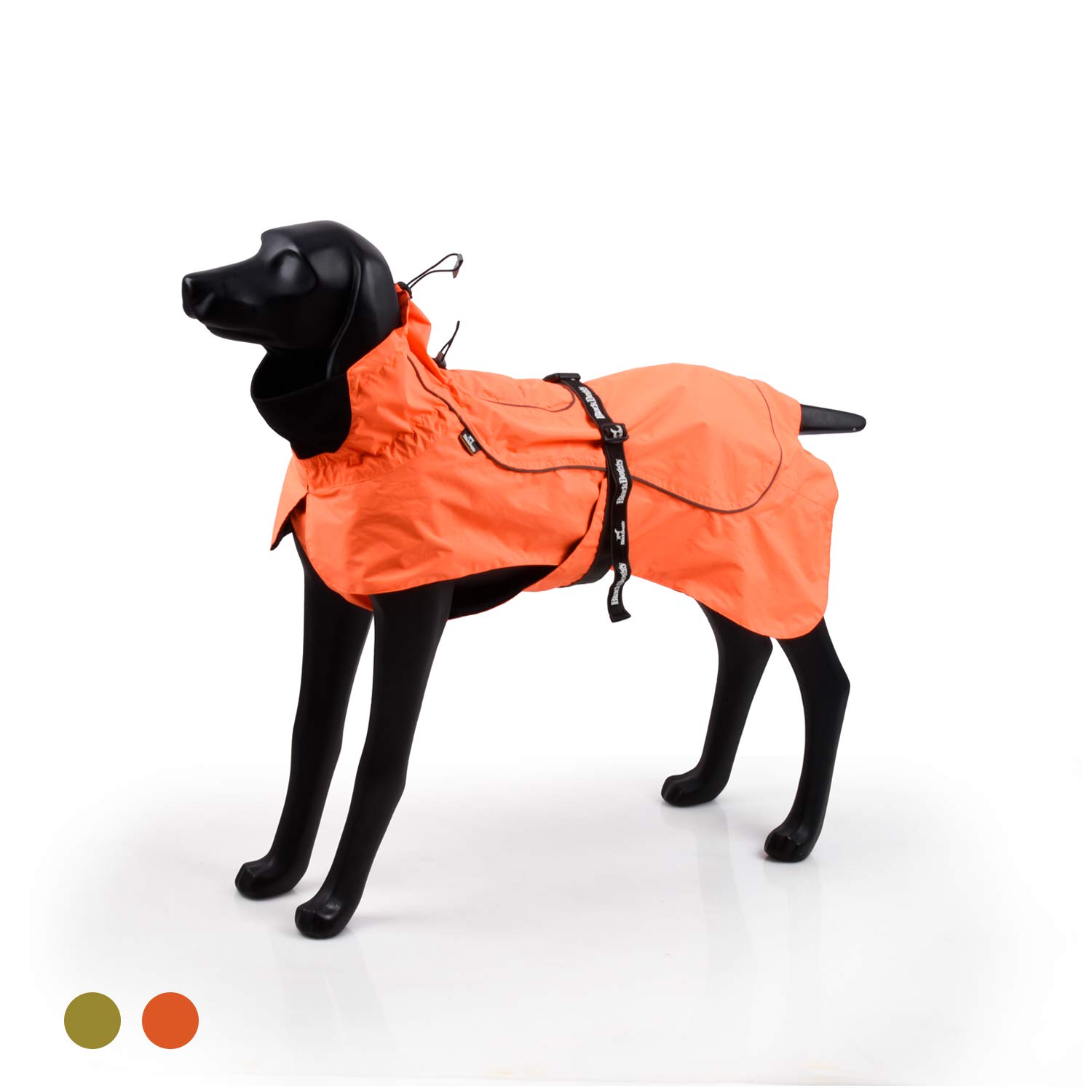 Waterproof Dog Jacket Small - Adjustable Warm Coat for Outdoor Activities (Orange, Size L)