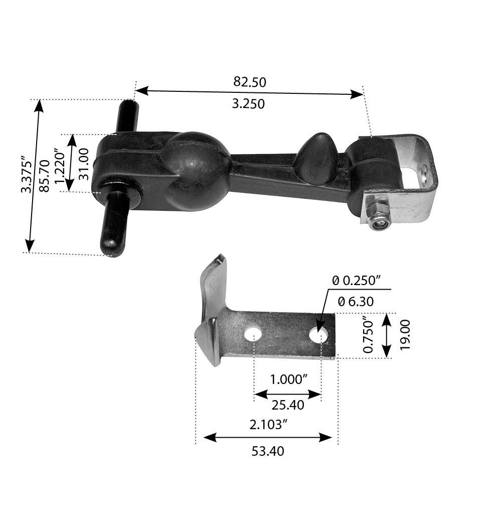 Universal Hood Latch With Clamp - Replacement for HLK1002 - Durable Car Hood Lock for Ford, Chevy, Dodge & More - Perfect for Auto Repair & Maintenance