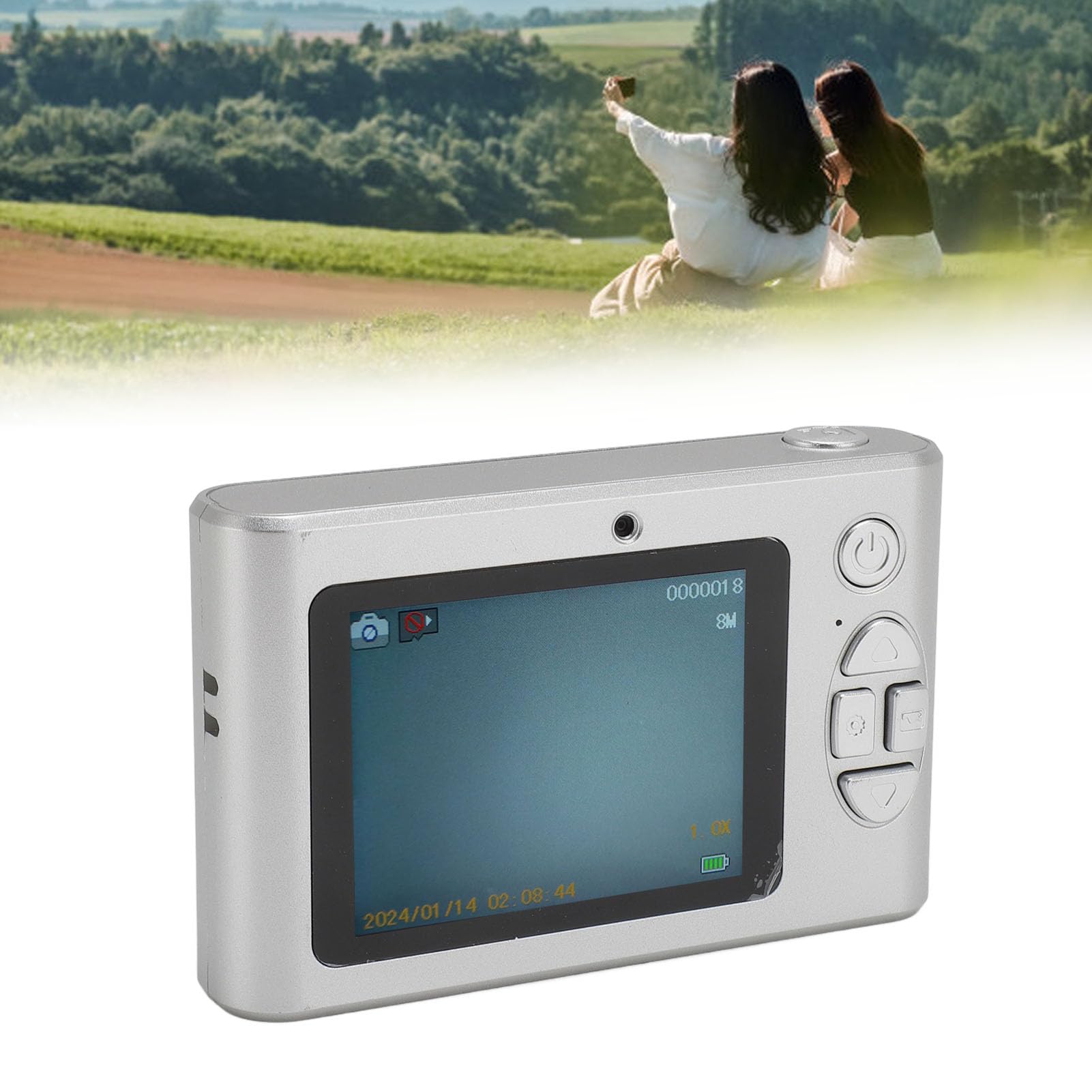 4K 48MP Vlogging Camera with 16x Digital Zoom - Compact Portable Digital Camera for Kids & Beginners, 2.4