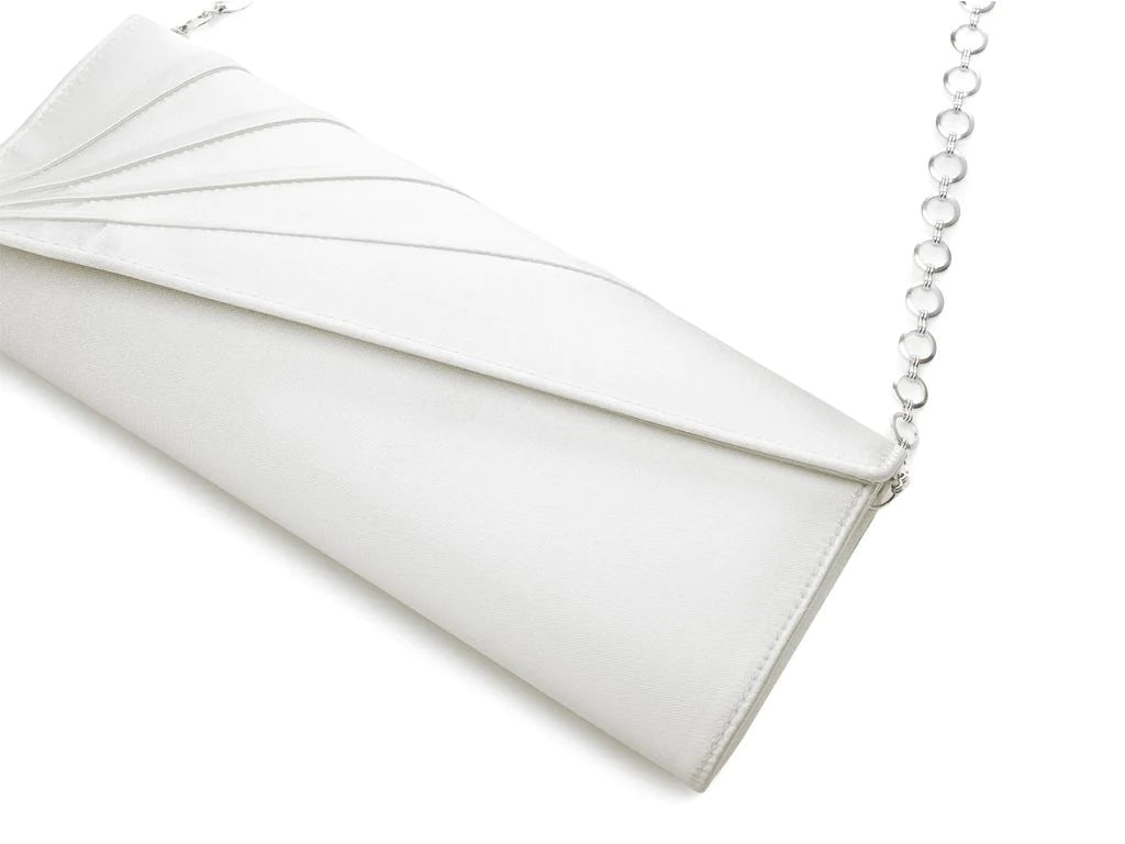 Ivory Satin Bridal Clutch Bag - Elegant Wedding Purse for Bride, Bridesmaid & Special Occasions | Perfect for Ceremony, Reception & Formal Events