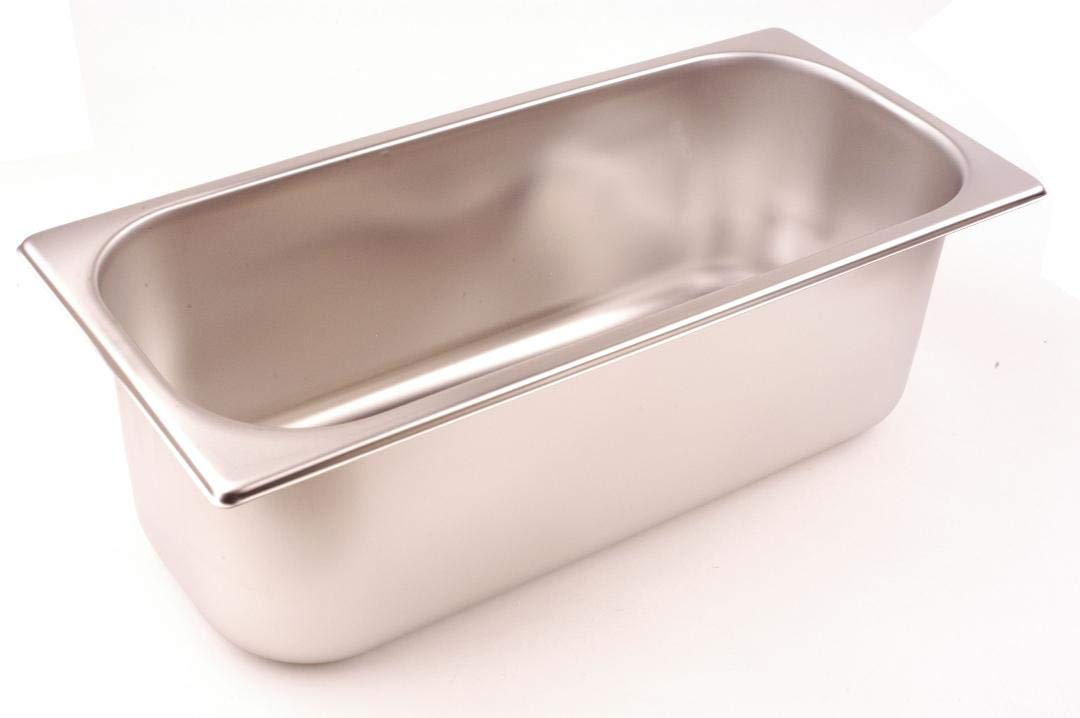 5 Liter Stainless Steel Gelato Pan - Professional Ice Cream & Dessert Making for Home & Commercial Use