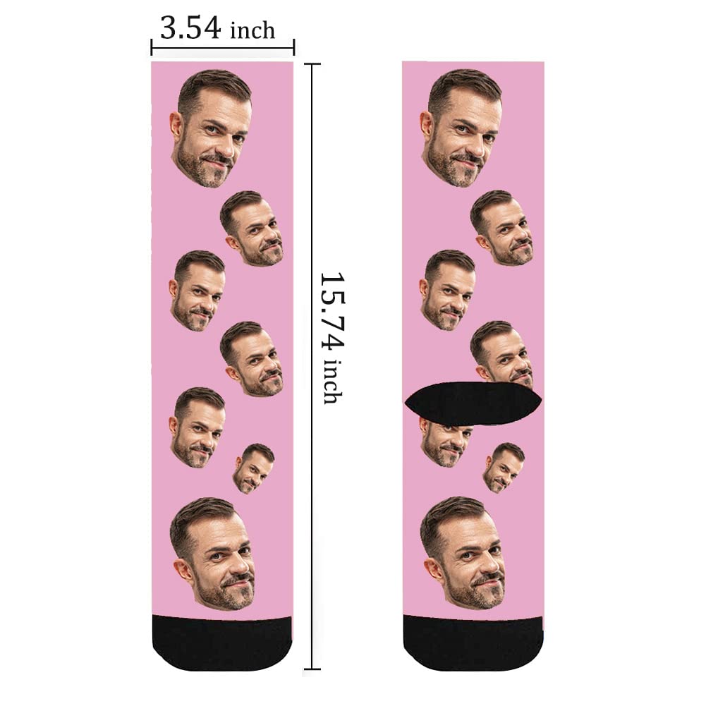 Custom Photo Socks with Your Face or Dog - Personalized Picture Socks for Men & Women - Great for Gifts, Couples, Pet Lovers & Special Occasions