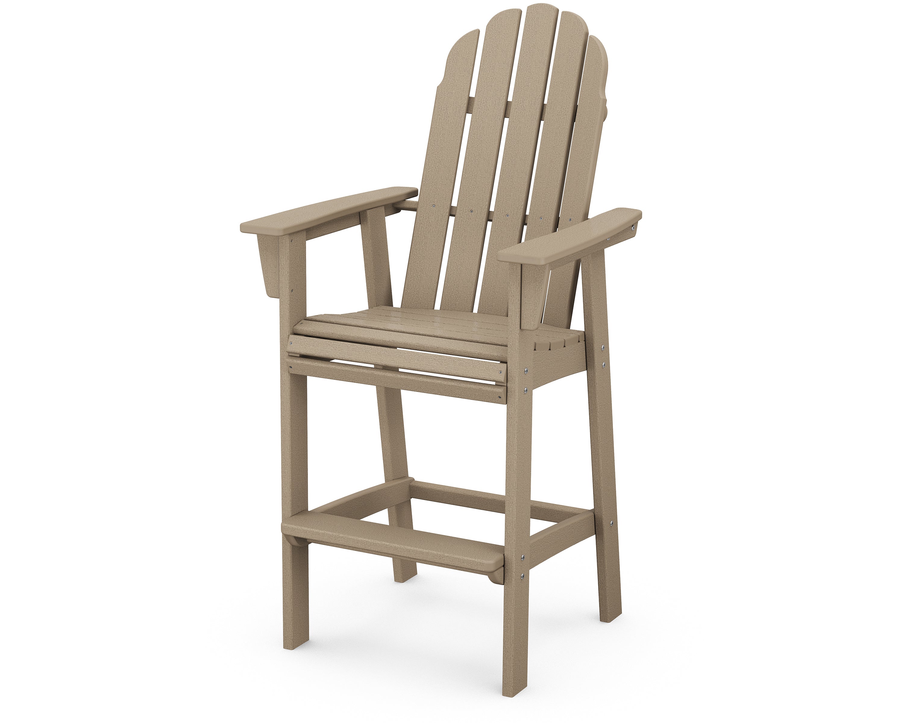 POLYWOOD Vineyard Curveback Adirondack Bar Chair - Outdoor Patio Furniture for Poolside, Garden, and Backyard Relaxation - Weather-Resistant & Durable
