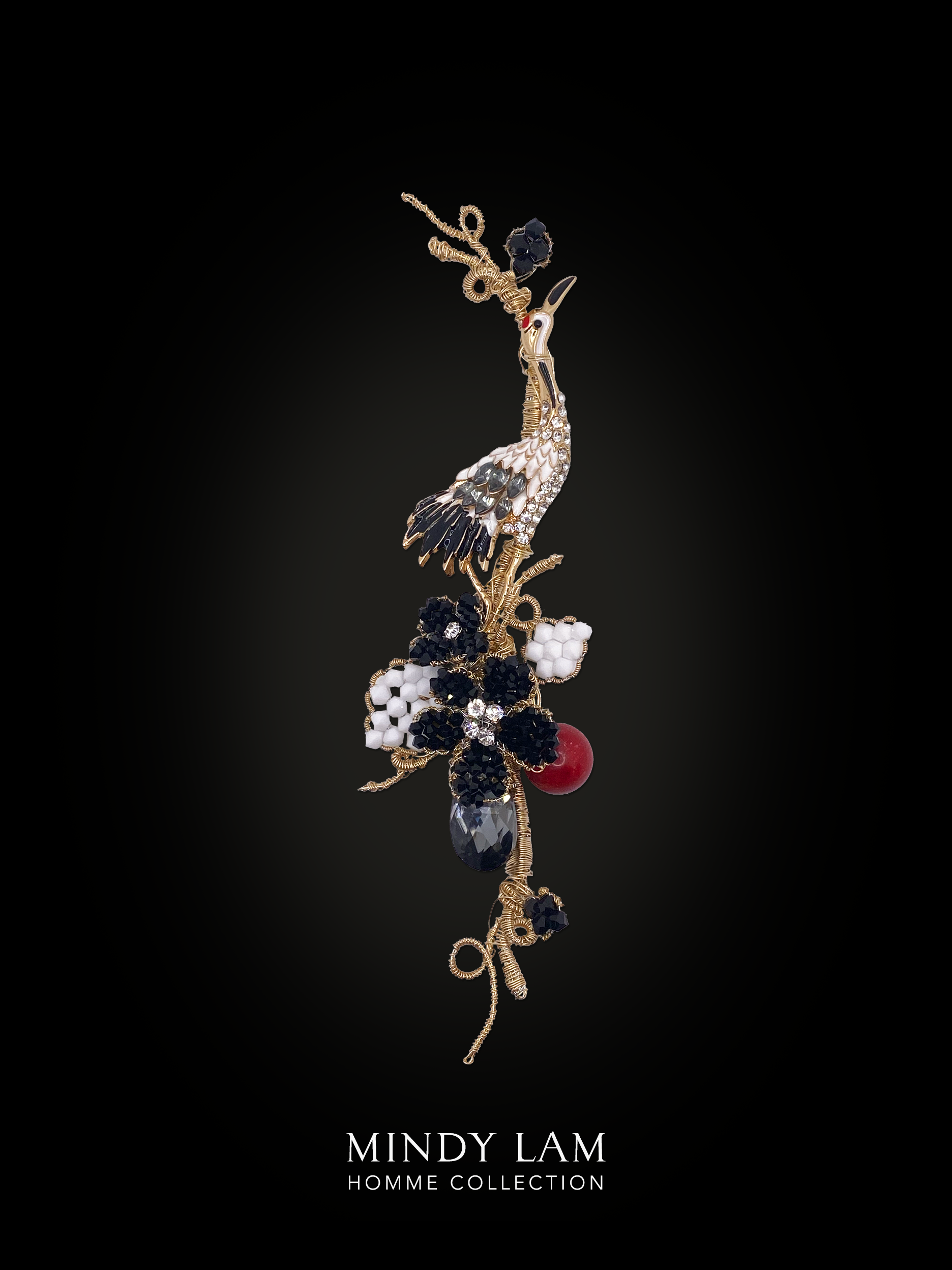 Exquisite Men's Lapel Pin - Elegant Crane of Paradise Design for Suits & Formal Attire | Perfect for Weddings, Business Meetings & Special Occasions