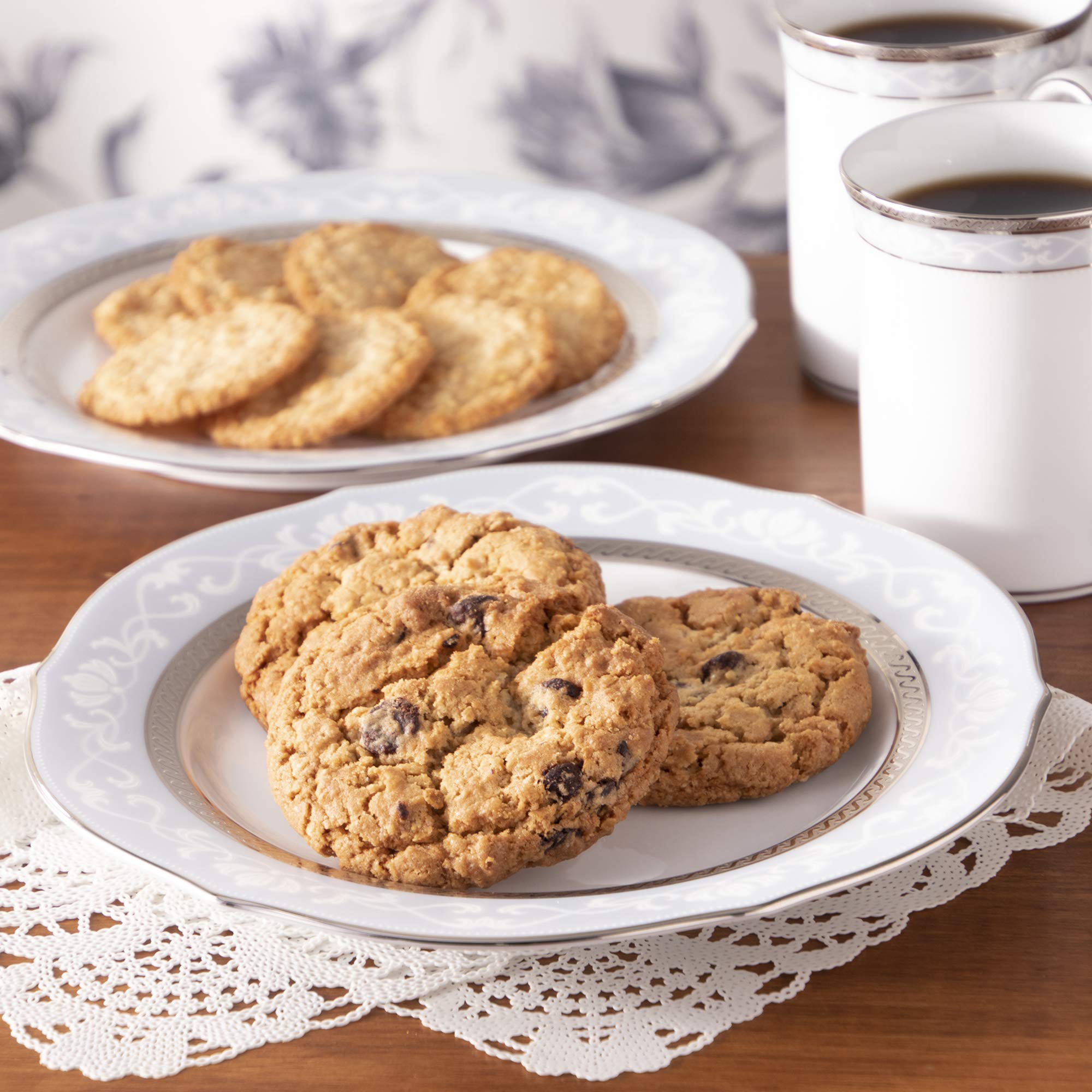 Noritake Hampshire Platinum Fine Porcelain Accent Plates (Set of 2) - 9.1 Inch (23 cm) Elegant Dinnerware for Formal Dining & Special Occasions
