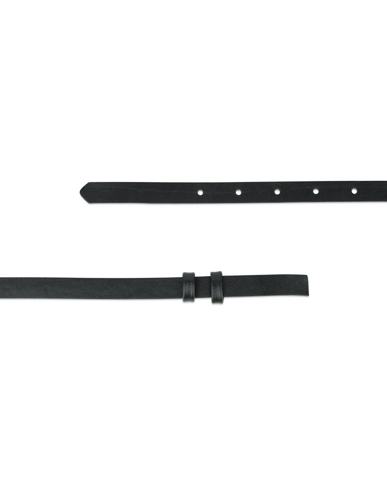 Montblanc Replacement Belt Straps for Men - 15mm Thin Adjustable Leather Strap Black | Perfect for Dress Pants, Business Attire & Formal Occasions