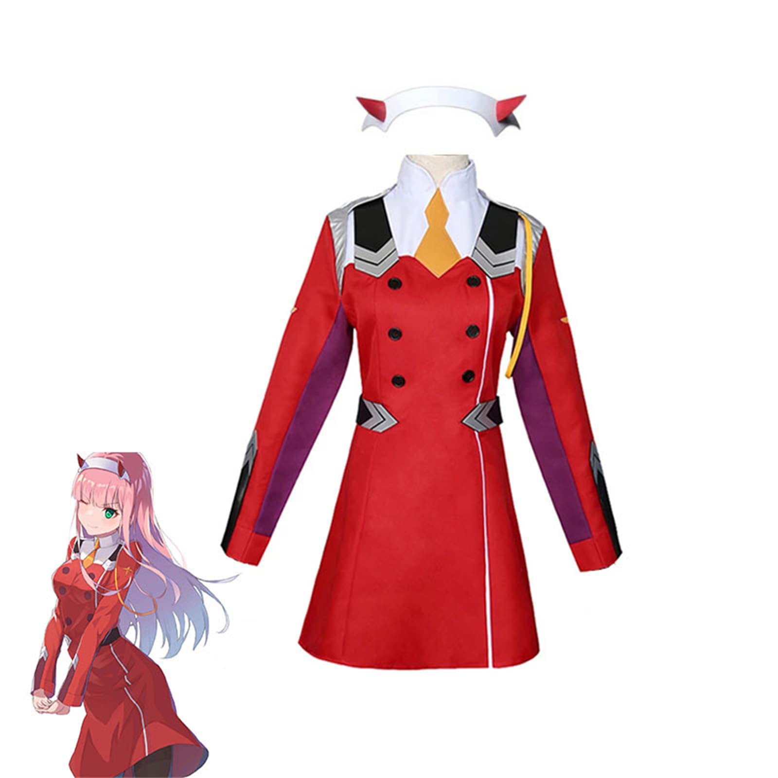 Zero Two Anime Cosplay Costume - Red Uniform Outfit for Halloween, Christmas & Conventions | Perfect for Cosplay Events, Anime Parties & Themed Celebrations