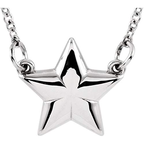 14K Yellow Gold Star Pendant Necklace - 18