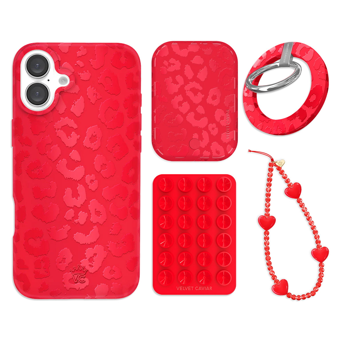 Red Hot Leopard Print iPhone Case with Grip - Stylish Protective Cover for iPhone 13/14/15 Pro Max | Perfect for Everyday Use, Travel & Work