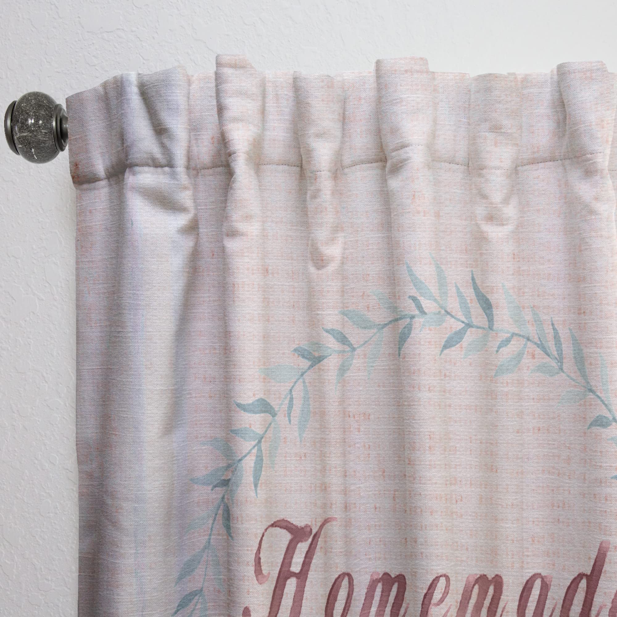 Farmhouse Floral XI Thermal Insulated Curtains - 52x120 Single Panel for Bedroom & Living Room - Energy Saving Blackout Drapes for Home Decor, Cozy Farmhouse Style