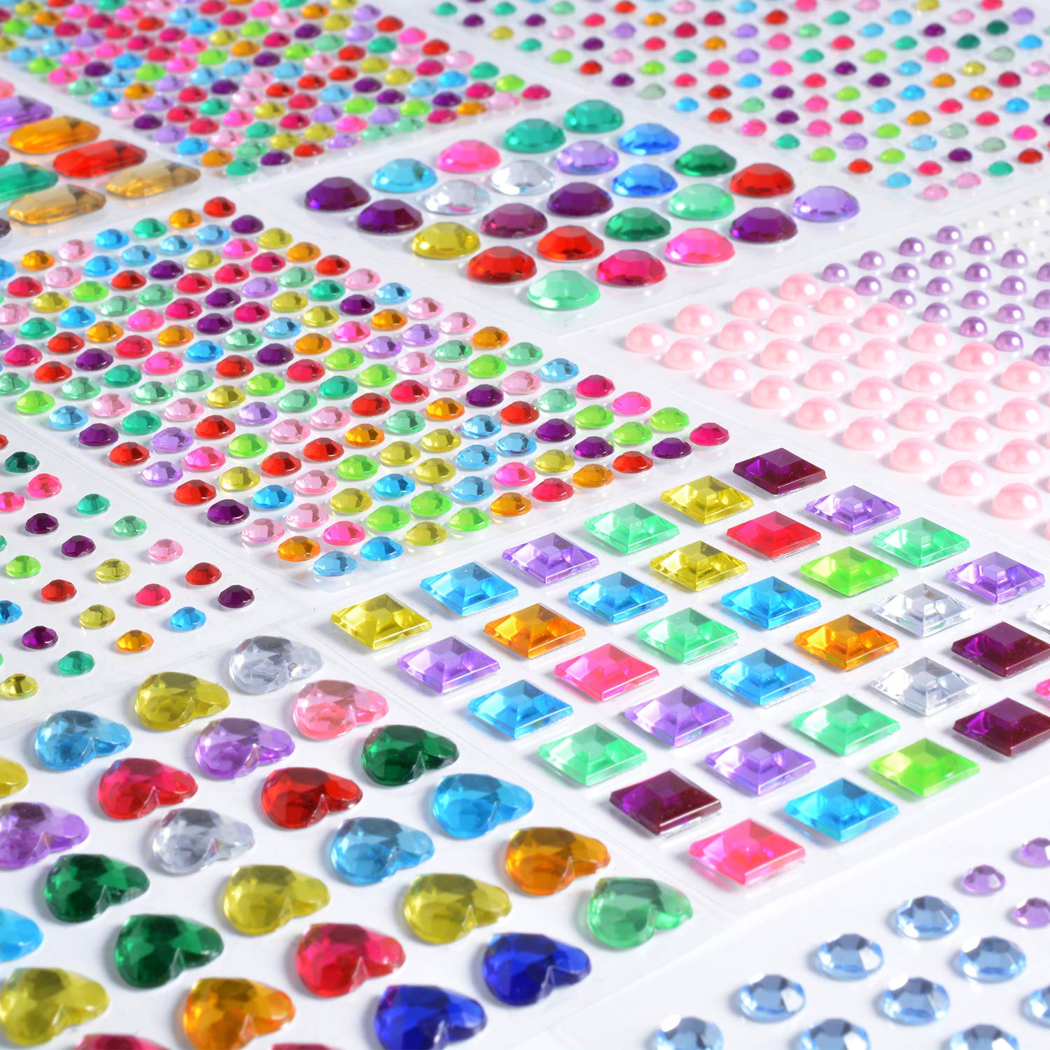 1141Pcs Rhinestone Stickers - Self-Adhesive Crystal Gems for DIY Crafts, Nail Art, Body Jewelry & Festival Makeup | Perfect for Costume Parties, Wedding Decor & Home Crafting Projects