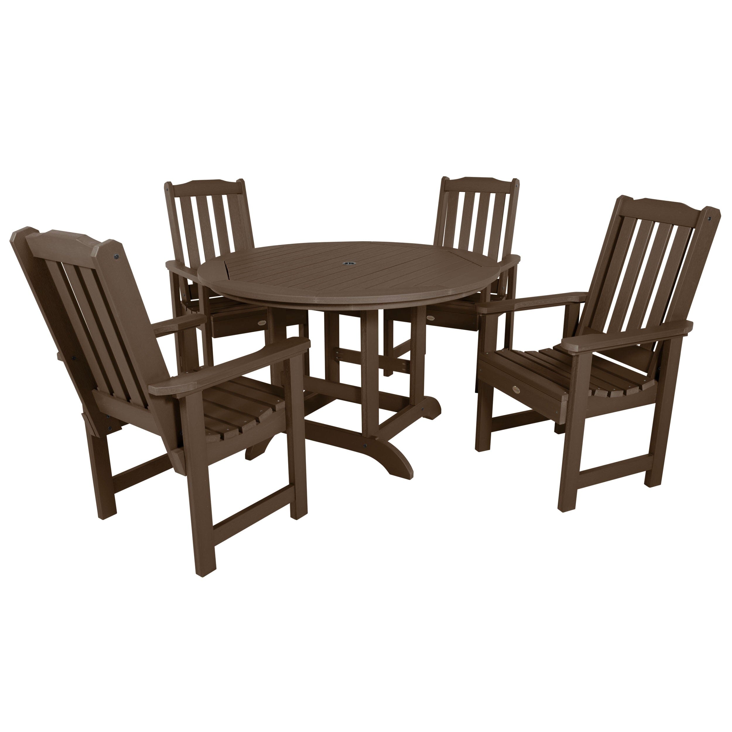 Lehigh 5-Piece 48-Inch Round Dining Table Set with Chairs - Perfect for Small Spaces, Kitchens, and Outdoor Patios