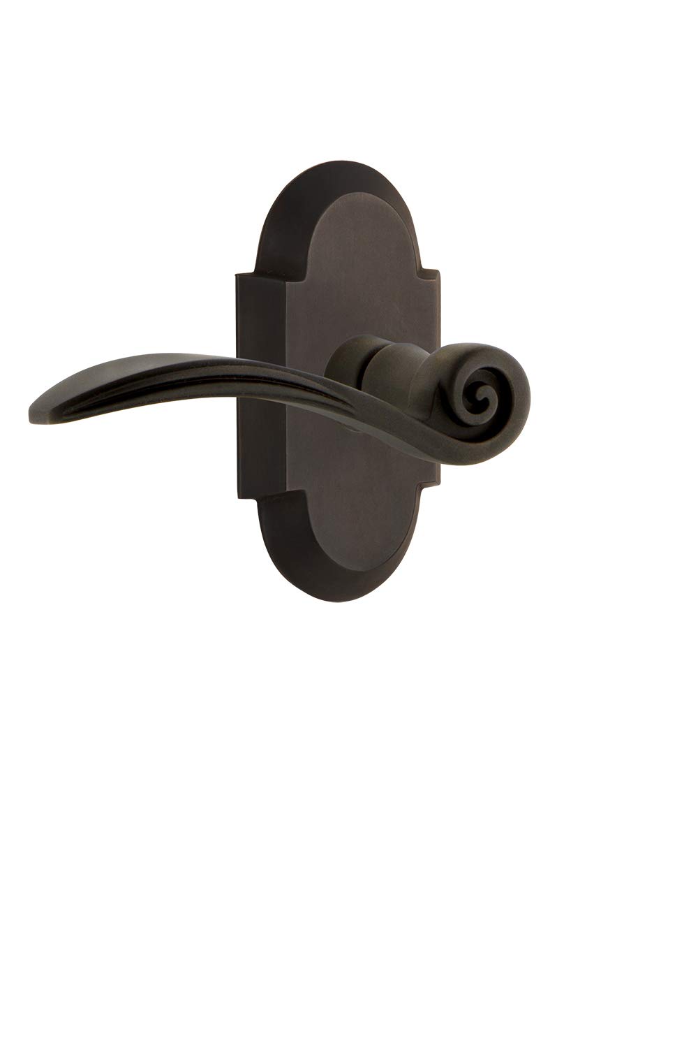 Vintage Swan Lever Door Handle - Oil-Rubbed Bronze Privacy Plate for Cottage & Farmhouse Style Doors | Perfect for Bedroom, Bathroom & Interior Doors