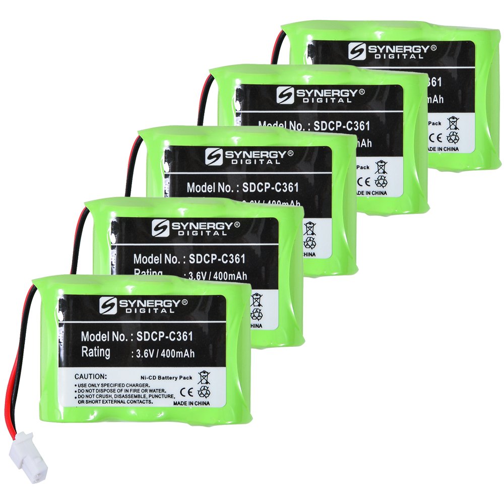 Cobra CP-714 Cordless Phone Battery Combo Pack - 5 x UL126 Replacement Batteries for Cordless Phones | Long-Lasting Power for Home & Office Use