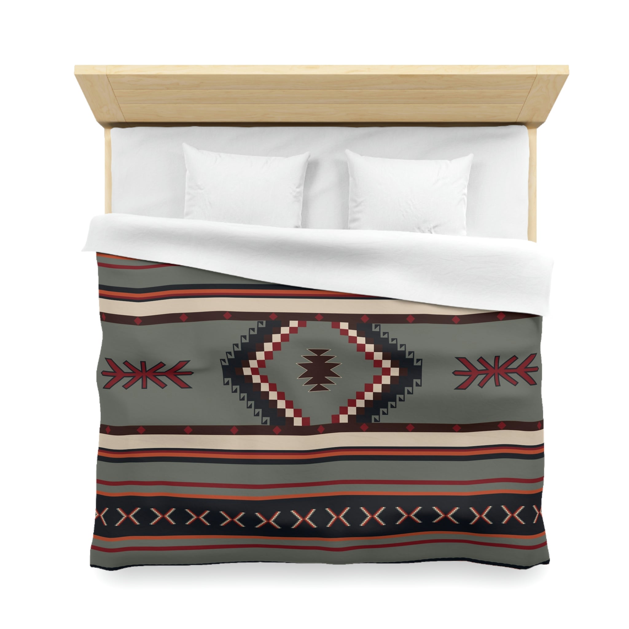 Mohave Desert Microfiber Duvet Cover Set - Southwestern Style King/Queen Bedding - Soft Breathable Comforter Cover for Southwest Home Decor & Desert Themed Bedroom