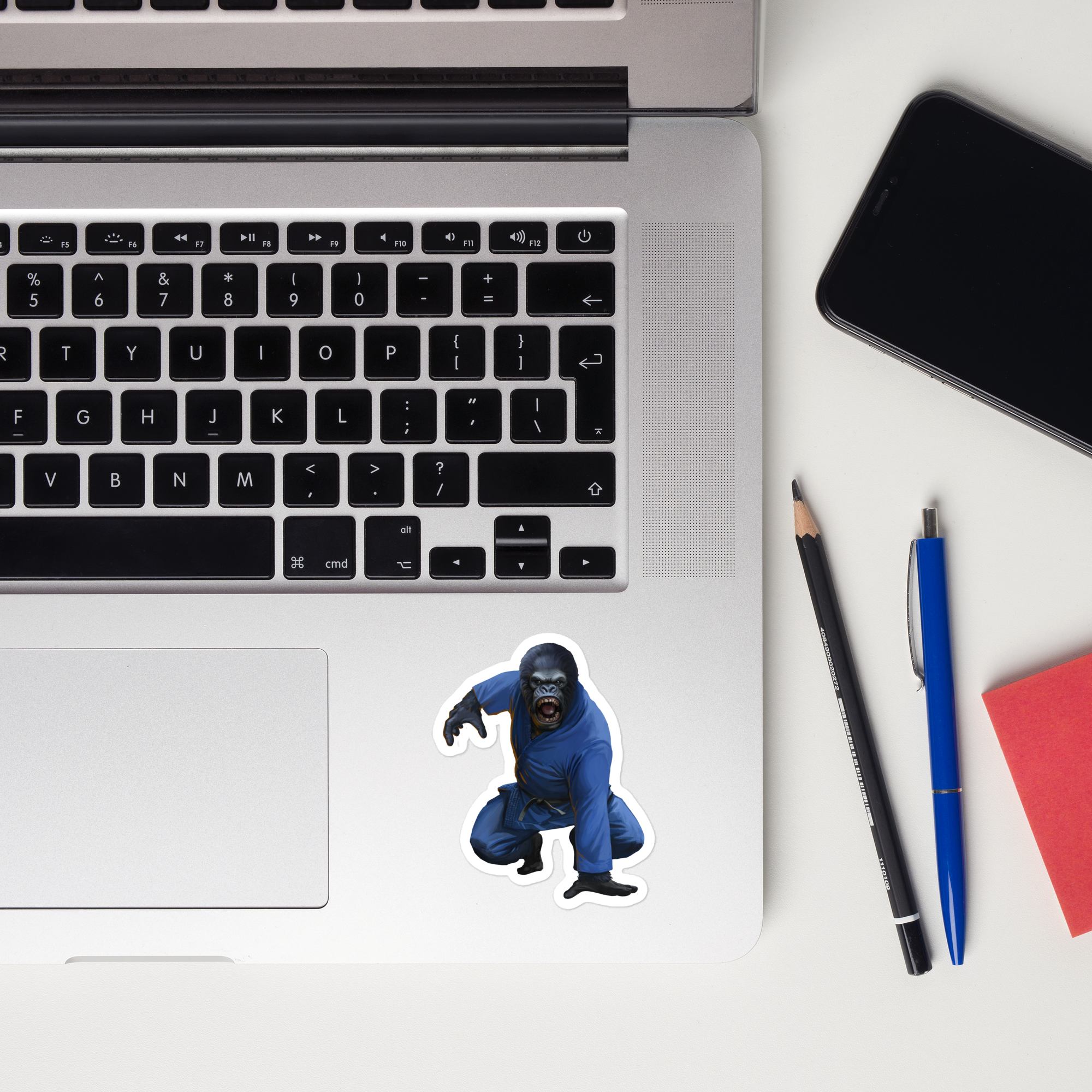 Zoo Jitsu Fighters Geraldo the Gorilla Bubble-Free Sticker - Perfect for Laptops, Water Bottles, Notebooks & DIY Crafts - Fun Anime Decals for Kids & Adults