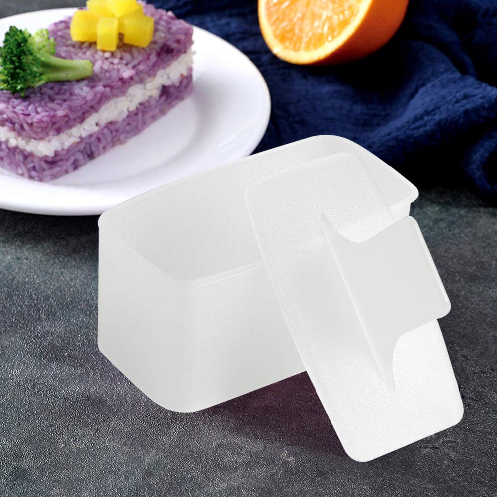 2-Pack Non-Stick Musubi Maker Press with Rice Paddle - Sushi & Onigiri Mold Kit - Hawaiian Spam Musubi Maker for Homemade Sushi, Rice Balls & Luncheon Meat Pressing (White) - Perfect for Meal Prep, Bento Boxes & Hawaiian-Themed Parties