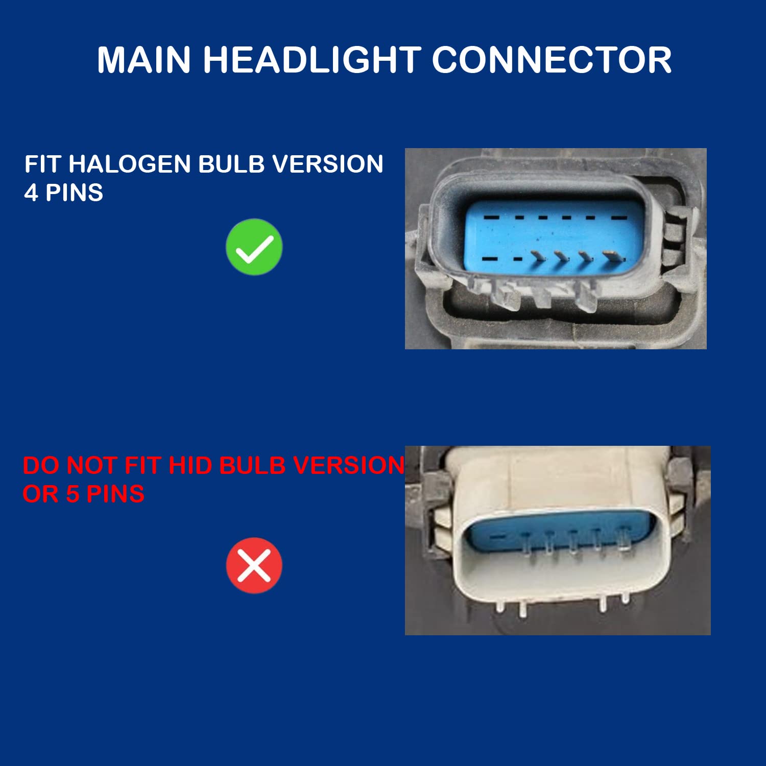 2003-2007 Cadillac CTS LED Halo Black Projector Headlights Pair - Direct Replacement for Factory Headlights | Perfect for Night Driving & Car Customization