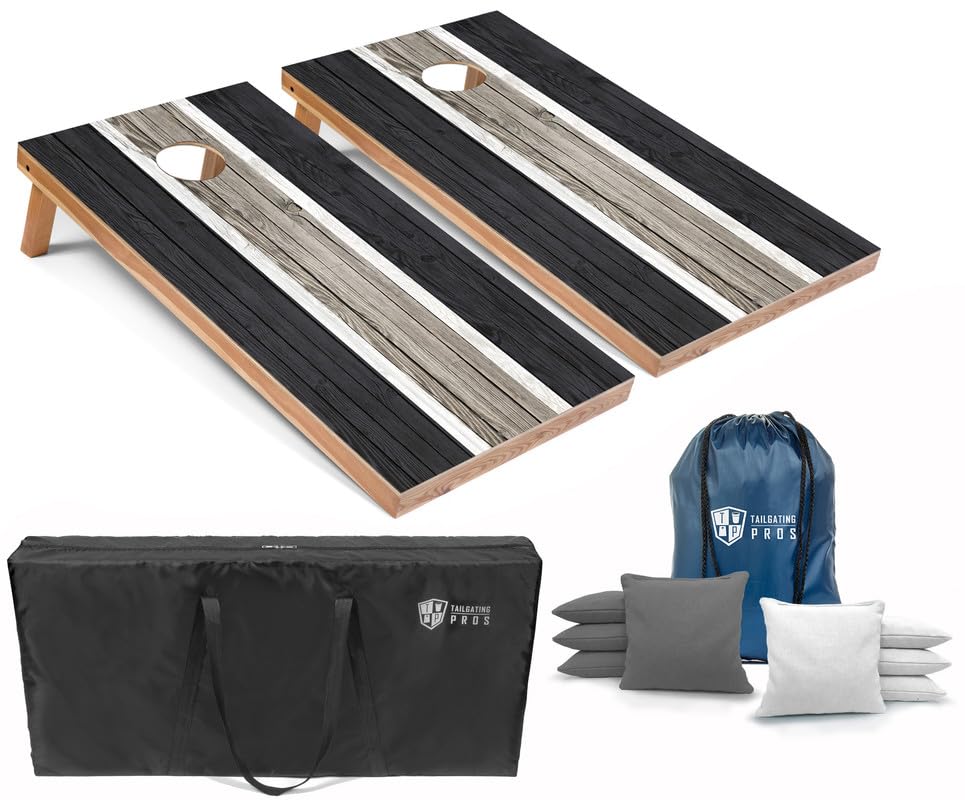 Premium LED Cornhole Board Set with Built-in Multicolor Lights - 4'x2' Regulation Size, Includes 8 Bean Bags & Carrying Case - Perfect for Tailgating, Backyard Parties, and Outdoor Games