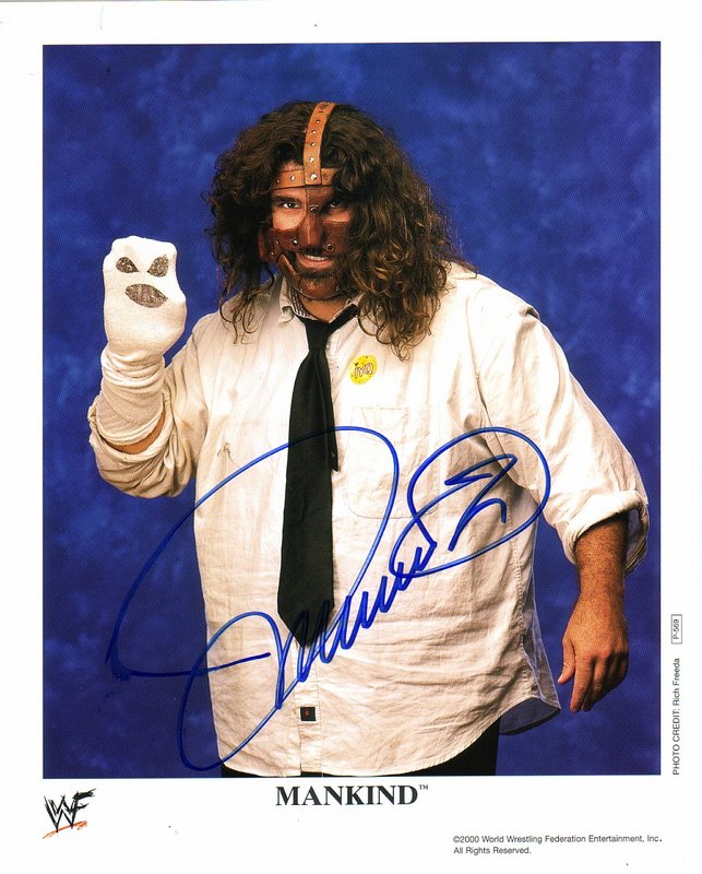 2000 Mankind P569 Signed Collectible Trading Card - Limited Edition Color Variant for Sports Memorabilia & Card Game Enthusiasts