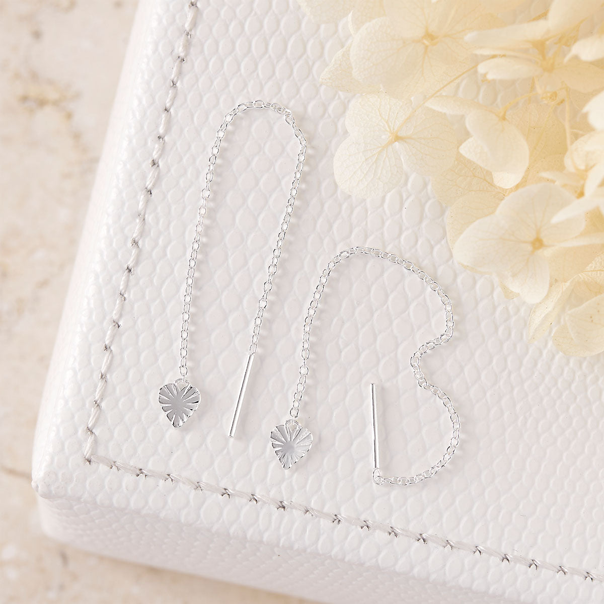 Sweetheart Threaders - Dainty Gold & Silver Heart Earrings for Women | Perfect for Valentine's Day, Anniversary Gifts & Everyday Elegance