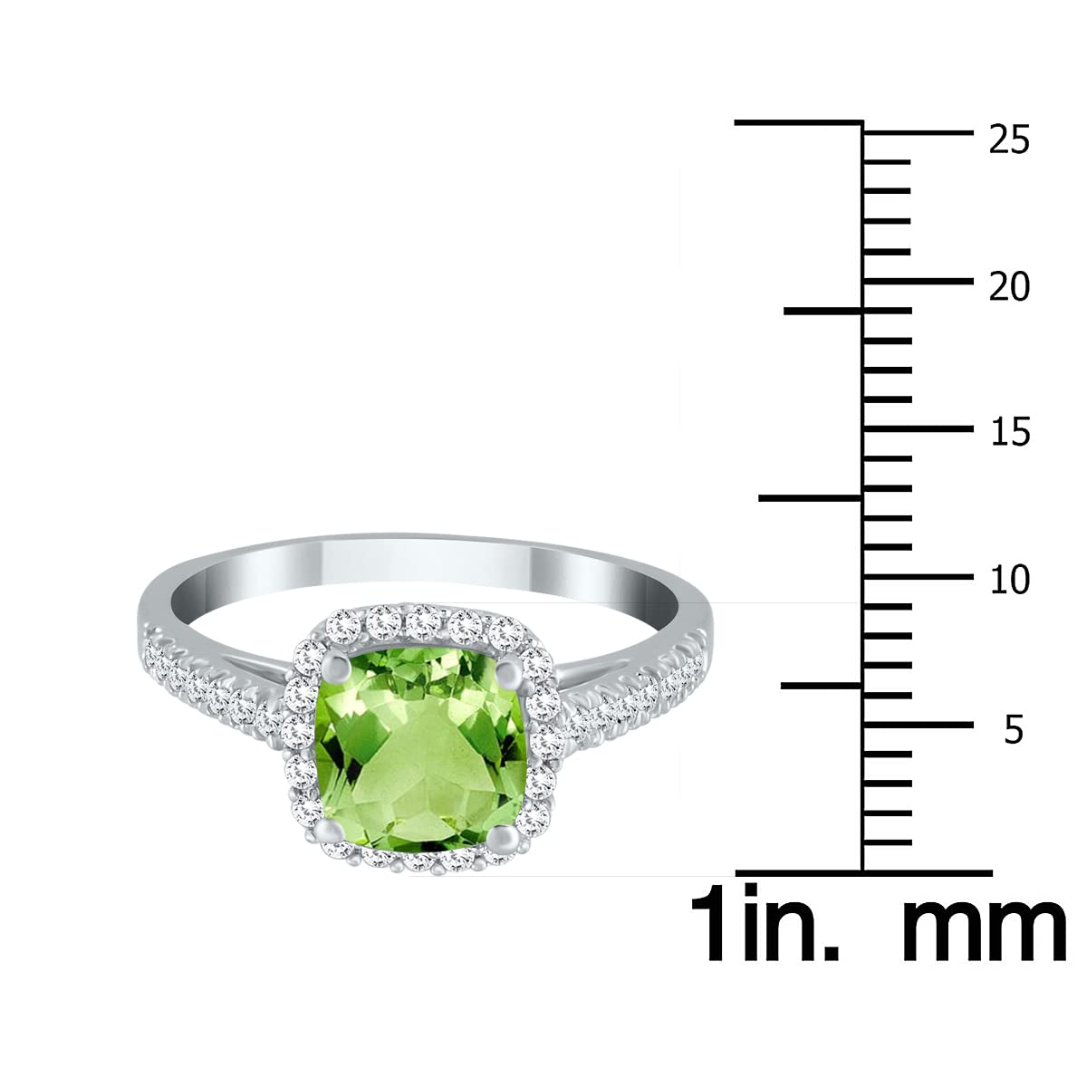 10K White Gold Genuine Gemstone & Diamond Ring for Women - Perfect for Weddings, Anniversaries & Special Occasions