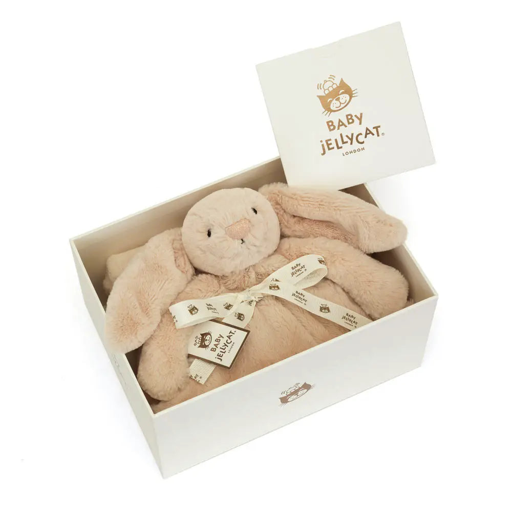 Jellycat Bashful Luxe Bunny Willow Blankie - Ultra Soft Plush Baby Blanket for Newborns & Toddlers | Perfect for Nursery, Stroller, and Cuddling