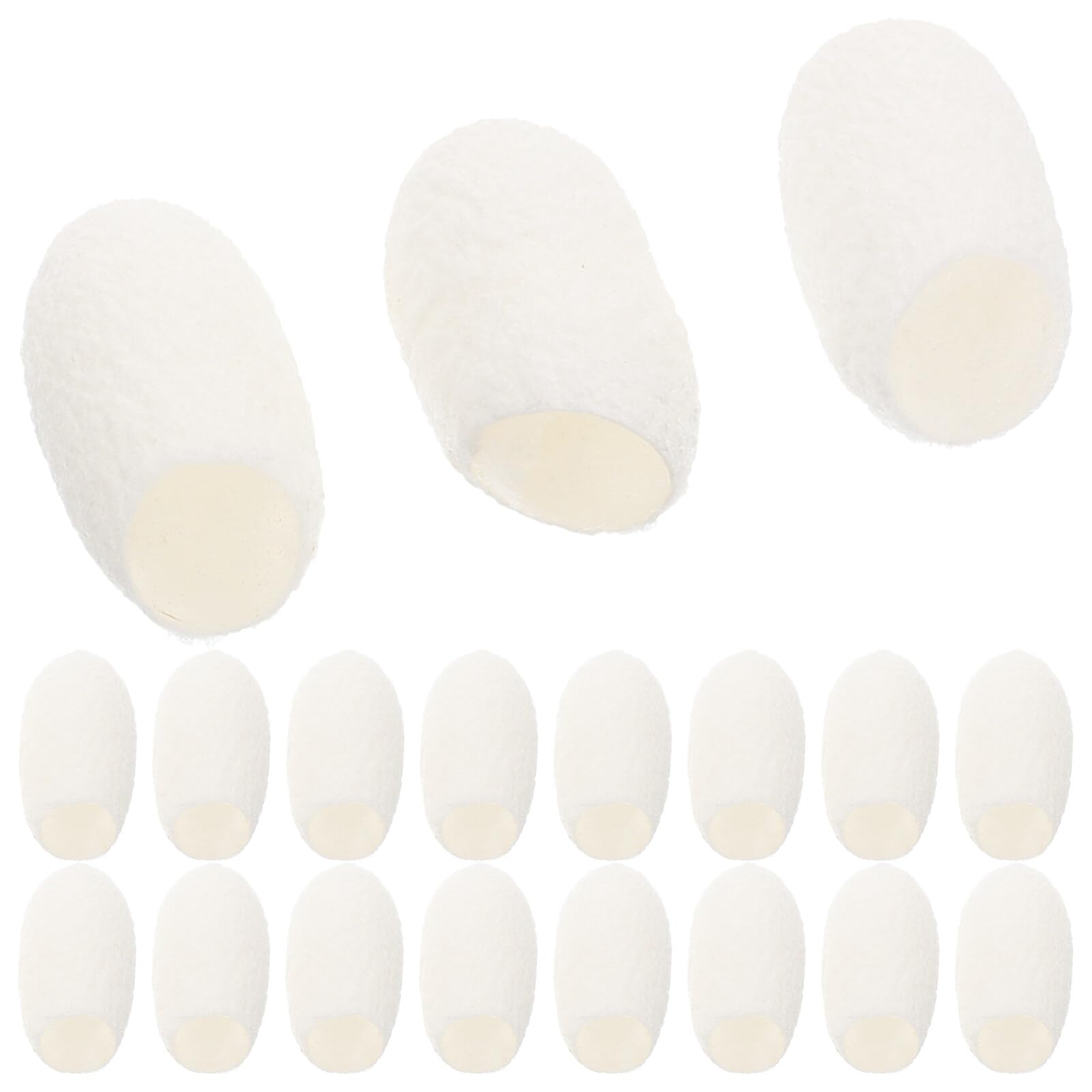 NOLITOY 60pcs Silkworm Cocoon Facial Cleansing Balls - Natural Exfoliating & Deep Cleansing for Soft Skin | Perfect for Daily Skincare & Spa Treatments