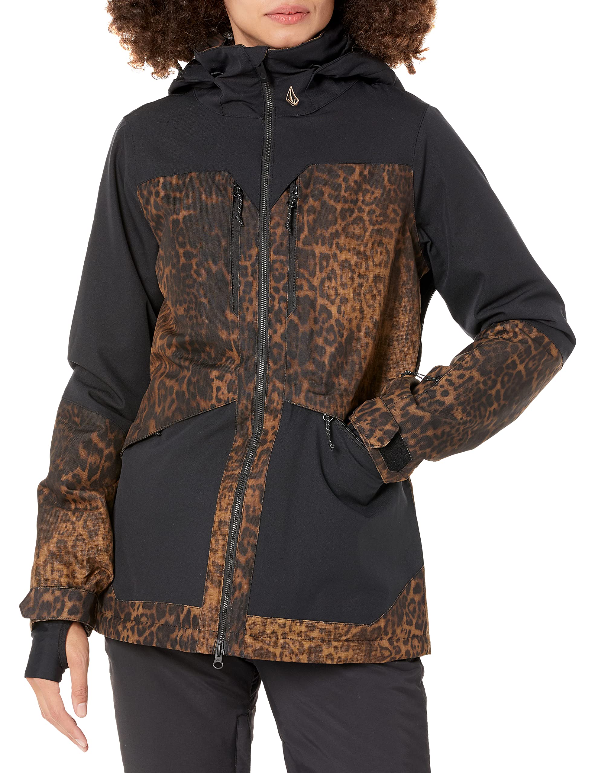 Volcom Women's Shelter 3D Stretch Insulated Snowboard Jacket - Waterproof Winter Ski Coat with Hood for Cold Weather - Perfect for Snowboarding, Skiing & Outdoor Winter Activities