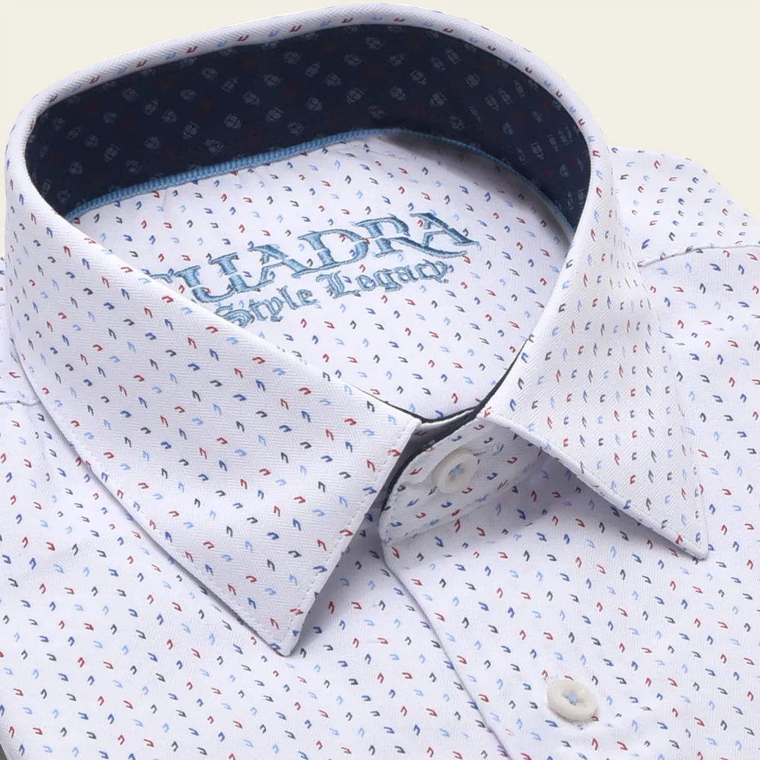 CM21060 Men's Cuadra White Dress Shirt - Slim Fit Formal Business Shirt for Office, Wedding & Special Occasions