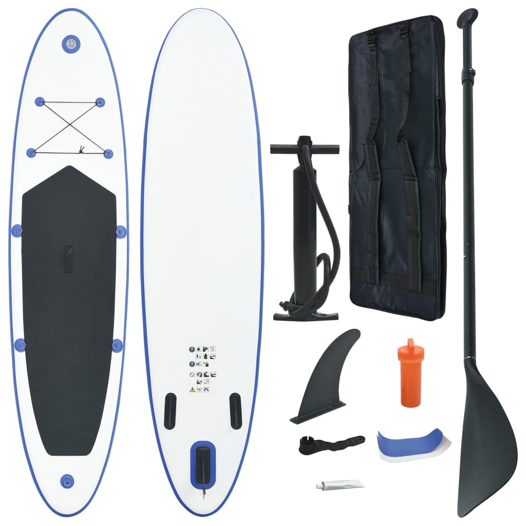 Inflatable Stand Up Paddle Board (SUP) with Paddle, Pump, Leash & Carry Bag - Lightweight & Stable SUP Surfboard for Adults - Perfect for Ocean, Lake & River Paddling