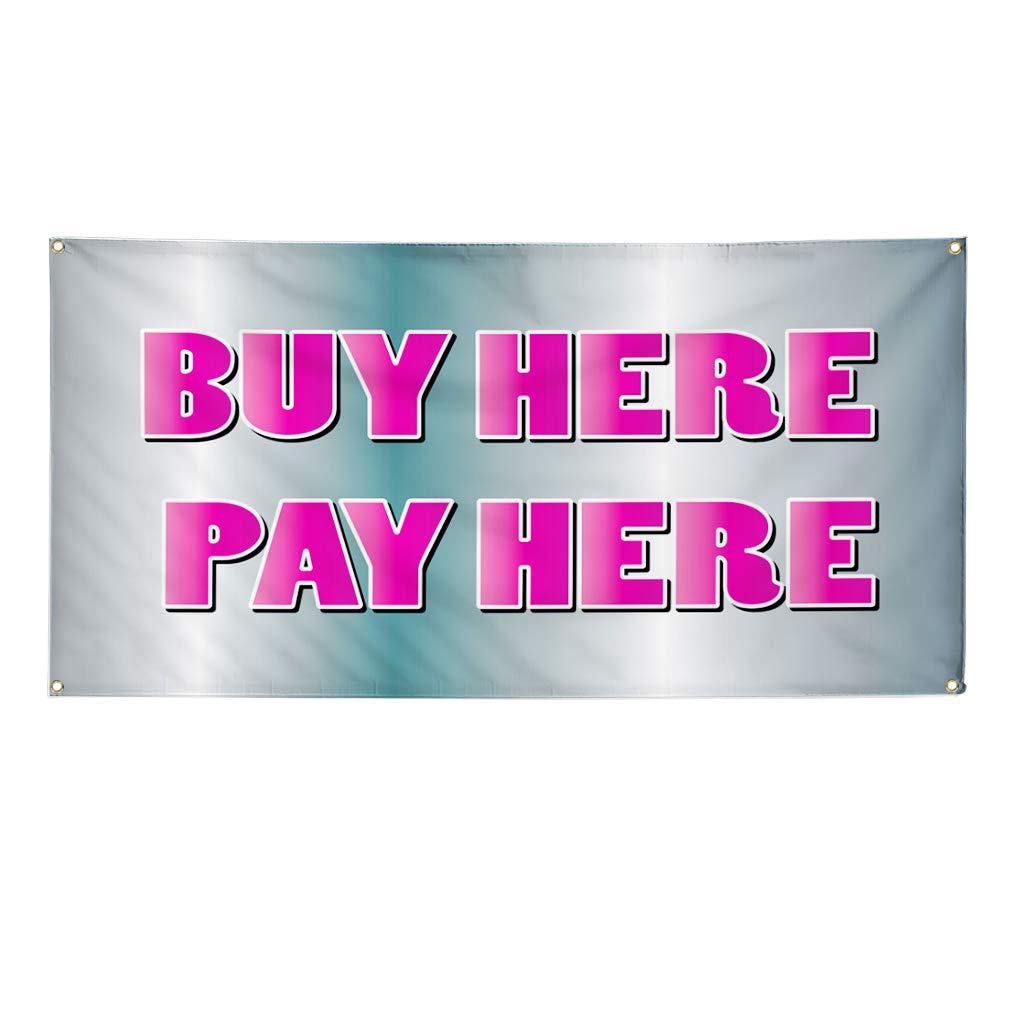 Premium Vinyl Banner - 60x144 Inches Weatherproof Outdoor Sign with 10 Grommets (Purple) | Heavy-Duty Business, Yard & Industrial Use | Buy Here Pay Later Option Available - Perfect for Storefronts, Events & Construction Sites