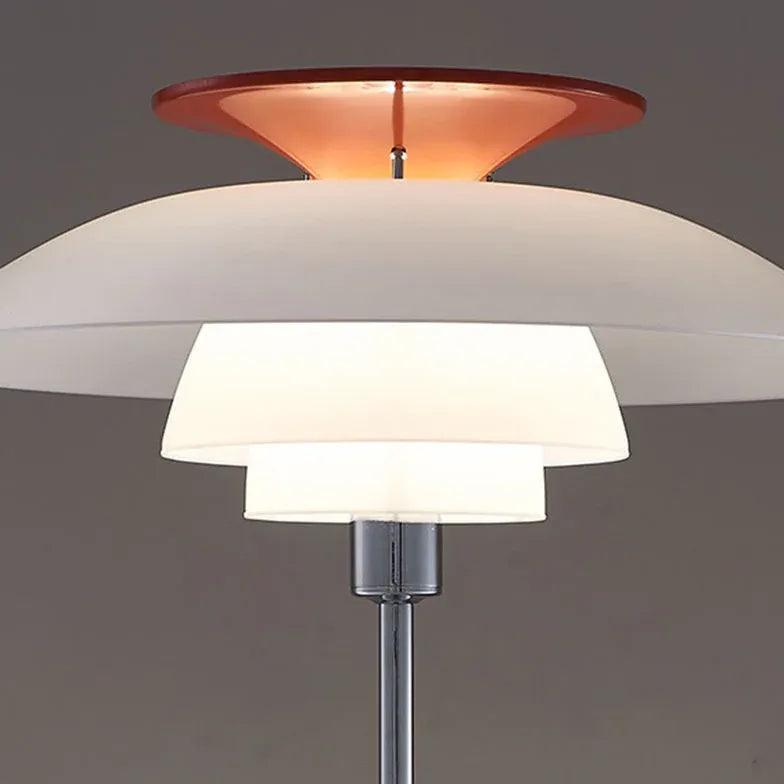 Modern Two-Tone Multi-Layer Shade Floor Lamp - Stylish Lighting for Living Room, Bedroom & Office Decor
