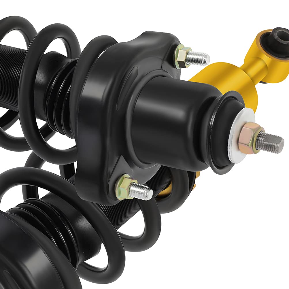 ECCPP Adjustable Coilover Suspension Kit - Height Adjustable Struts & Coil Springs for 2008-2016 Mitsubishi Lancer (Golden) - Perfect for Street Performance & Track Racing Upgrades
