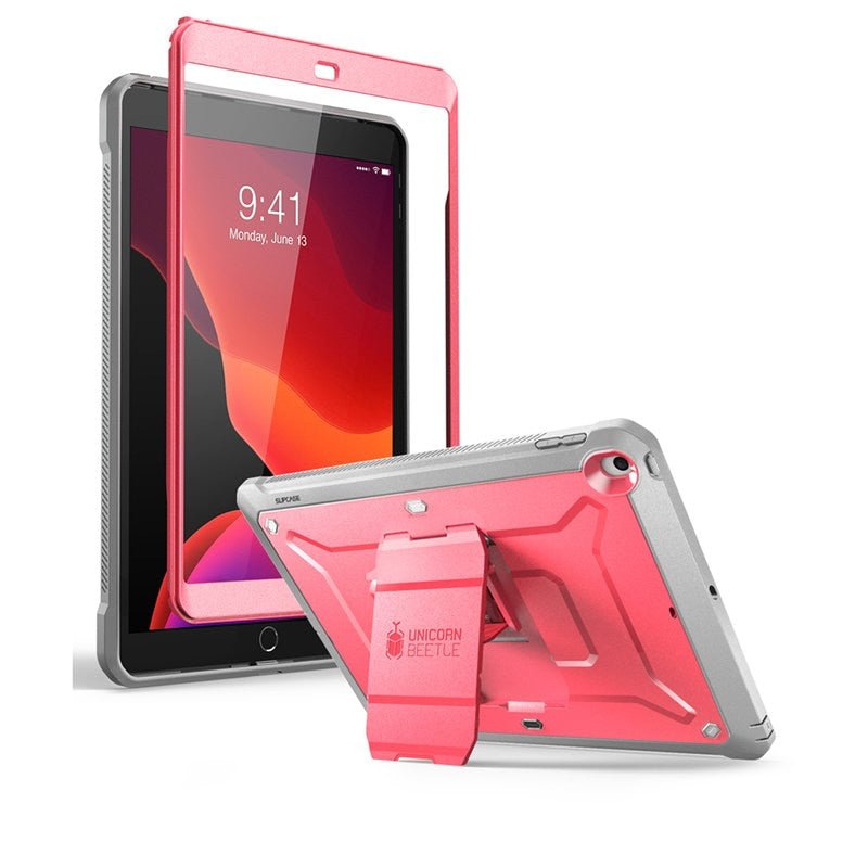 10.2 Inch iPad Rugged Protective Case with Built-in Screen Protector - Shockproof Cover for Kids, Outdoor, Travel & Daily Use