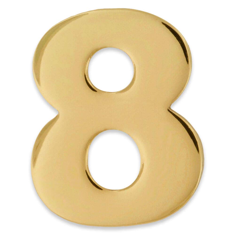 PinMart Number 8 Lapel Pin - Elegant Anniversary & Birthday Jewelry Gift for Men & Women - Perfect for Weddings, Graduations & Special Occasions